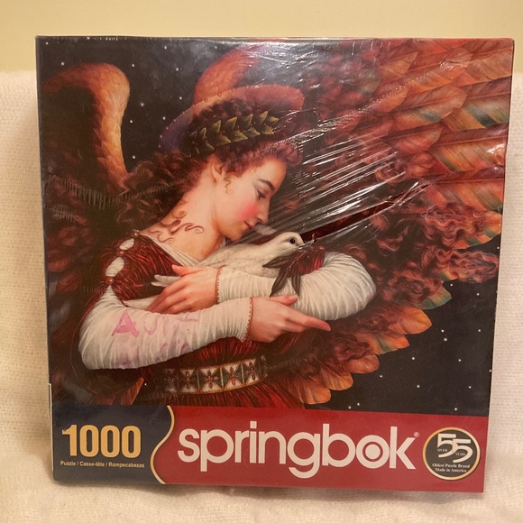 Springbok Angel & Dove Puzzle 1000 Pieces #34-10878 Unopened Box Ripped Plastic - Picture 1 of 7